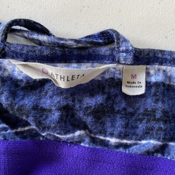 Athleta Urban Explorer Strappy Tie Dye Yoga Workout Tank Shelf Bra Activewear - Picture 9 of 13